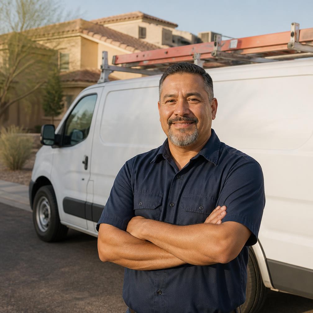 HVAC technician at work